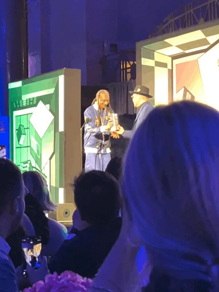 Ice-T awarding Snoop Dogg “Entrepreneur of the year.”